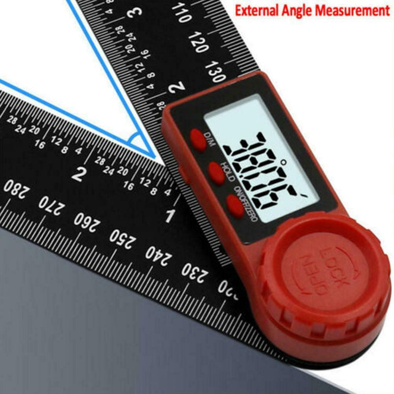 2in1 Digital Protractor Angle Finder Ruler Crown Trim Woodworking 7" 200mm 2019