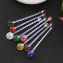 8 Pieces Lady Clear Acrylic Ball Belly Bars Jewellery Navel Button Ring Piercing