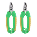 2PCS Pet Dog Cat Alloy Nail Clipper Trimmer for Small Animals Lock Green S