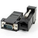 Extender VGA RGB HDB Male To LAN CAT5 CAT6 RJ45 Net Cable Female Adapter M&O