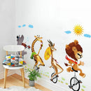 Animal forest lion large wall stickers decals kids room decor nursery schoo V1H5