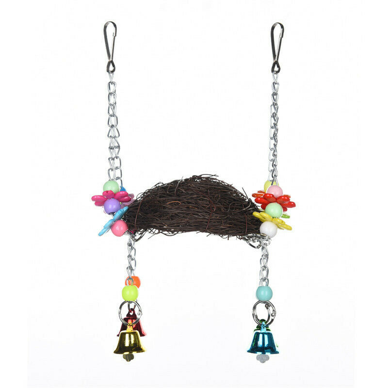 Handcraft Bird's Nest Toys For Birds parrots To Play Bite Climb Bird Swing  W3I1