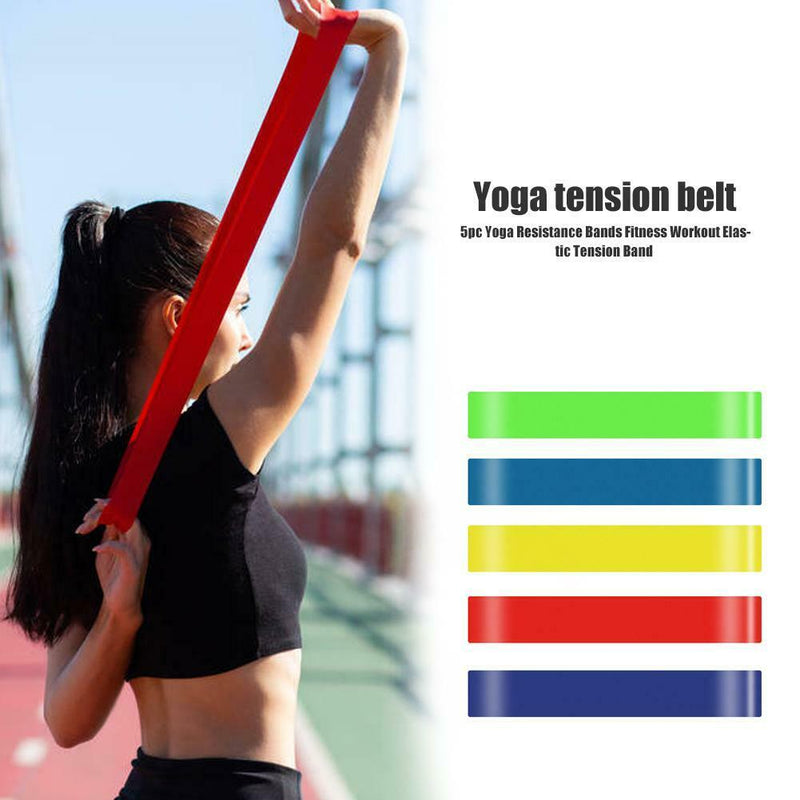 5pcs Resistance Bands Latex Exercise Loops Strength Training Equipment