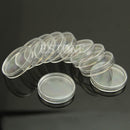 38mm 10 pcs Clear Round Cases Coin Storage Capsules Holder Plastic Useful New