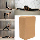 High Density Cork Yoga Block Textured Fitness Block Brick Pilates Exercise P BX