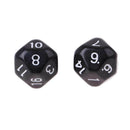 10pcs/Set For TRPG Game   D&D 16 Sided Acrylic Dice Black