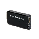 PS2 to HDMI Audio Video Converter Adapter w/ 3.5mm Audio Output HDTV Monitor