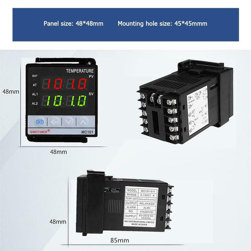 Digital PID Temperature Controller Thermostat Thermal Thermocouple (MC101)