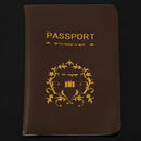 Organizer Passport cover plastic Passport Holder Vine Of Flower-Coffee