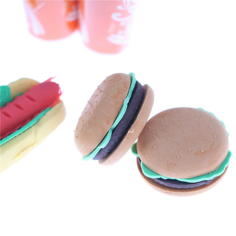 8PCS Plastic Children Kids Hamburger Chips Cola Food Pretend Role Play Set JR