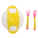 6xNon Spill Baby Suction Bowl Tableware Set Temperature Color Changing Spoon