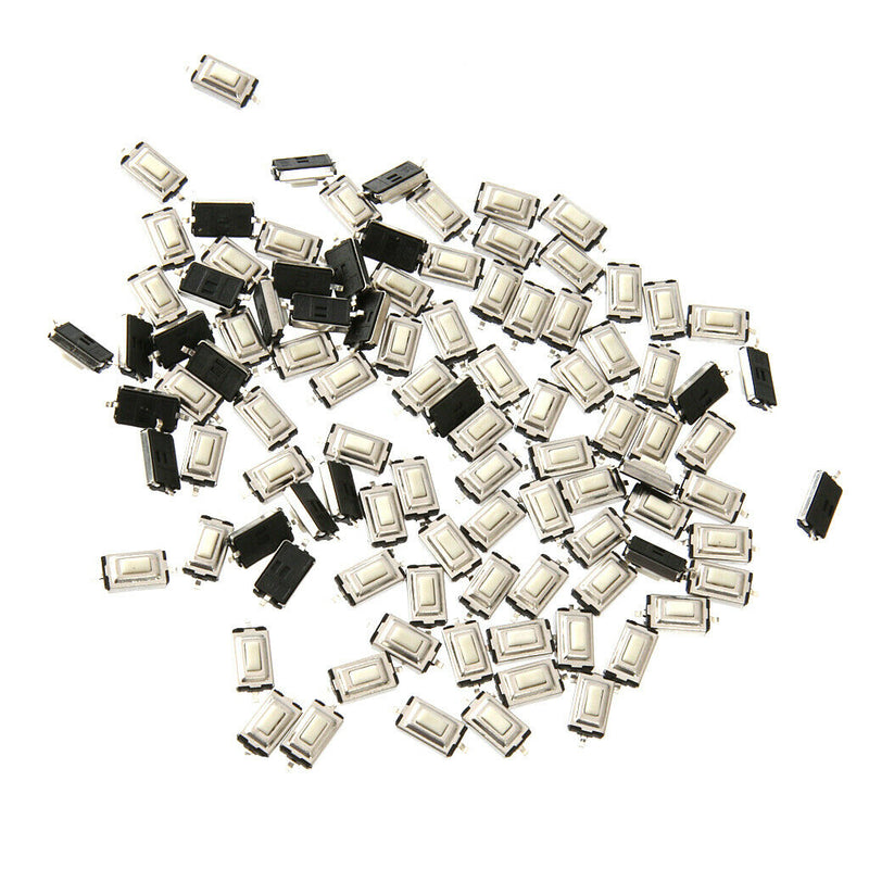 100Pieces Momentary Push Button Switch Surface Mounted SMD 2-pin