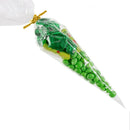 600pcs Clear Cellophane Cone Bags Twist Ties Large Size Party Sweet Cello Candy