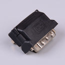 DVI-I 24+5 pin male to VGA 15 pin female 90 degree convertor adapter black ï¼D