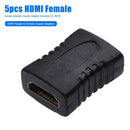 5pcs HDMI Female to Female Extender Coupler Adapter Connector for HDTV A