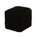 Large Velvet Ring Display Box Case Tray Jewelry Gift Box -- Black G7Z4