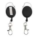 2pcs Heavy Duty Retractable Key Chain Key Reel with 24inch Nylon Wire Rope