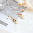 6 Pairs Christmas Pendant Earrings Snowflake Bell Ear Hook Fashion Jewelry