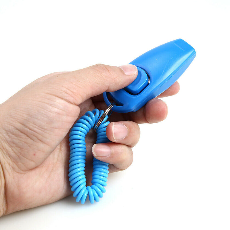 4pcs Dogs Cat Plastic Pet Clicker Trainer Key Chain Wrist Strap Pet Supplies