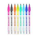 8/12 Color Metallic Markers Glitter Writing Doodle Dazzle Pen Mark 8 Colors