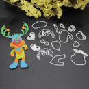 Cute Christmas Deer Cutting Die Stencil DIY Scrapbooking Album Card Craft