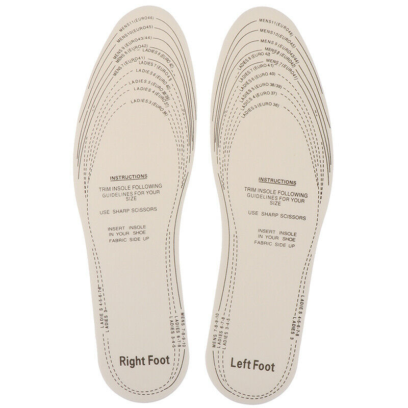 1 Pair Latex Insole Men Women Sweat-absorbent Breathable Non-woven Inso OZ