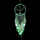 Luminous Feather Glow  in Dark Dream Catcher Night Bedroom Hanging White Gift