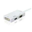 Mini DisplayPort female 3 in 1 adapter DisplayPort 1.2, full 4 Kx 2 K resol
