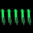 5Pcs 4.3 inch Glow Luminous Soft Squid Octopus Skirts Fishing Lure Baits
