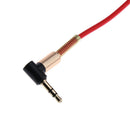 3.5mm Auxiliary Audio Male to Male Cable 90 Degree Right Angle Red