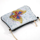 DIY Butterfly Special Shaped Diamond Painting Leather Chain Crossbody Bags