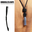 4mm 7 Strand Cores Paracord Outdoor Camping Parachute Lanyard (Black 1m) A