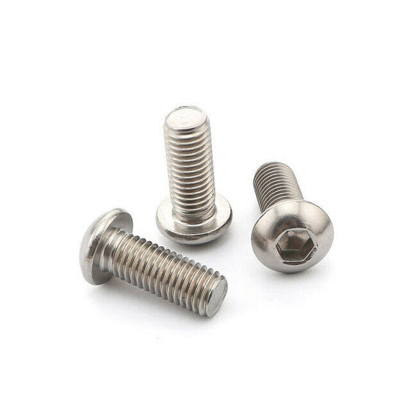 100pcs Metric M6*16mm Stainless Steel Button Head Allen Bolts Socket Screw