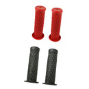 2 Pair Motorbike Motorcycle Handlebar Handle Bar Grips Red and Dark Grey -