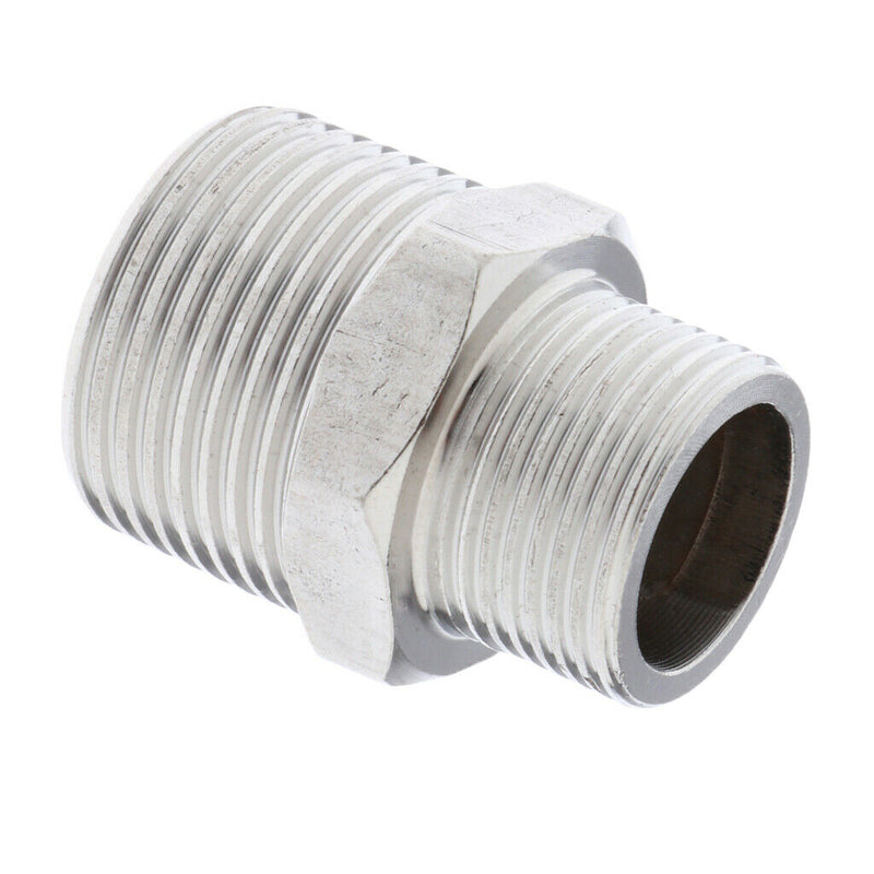 Stainless Steel Pipe Hex Male to Female Fitting Controlling Flow 1" x 3/4" NPT