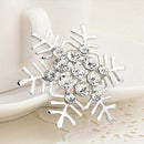 1X Stylish Elegant Christmas Snowflake Diamond Wedding Bridal Pin Brooches