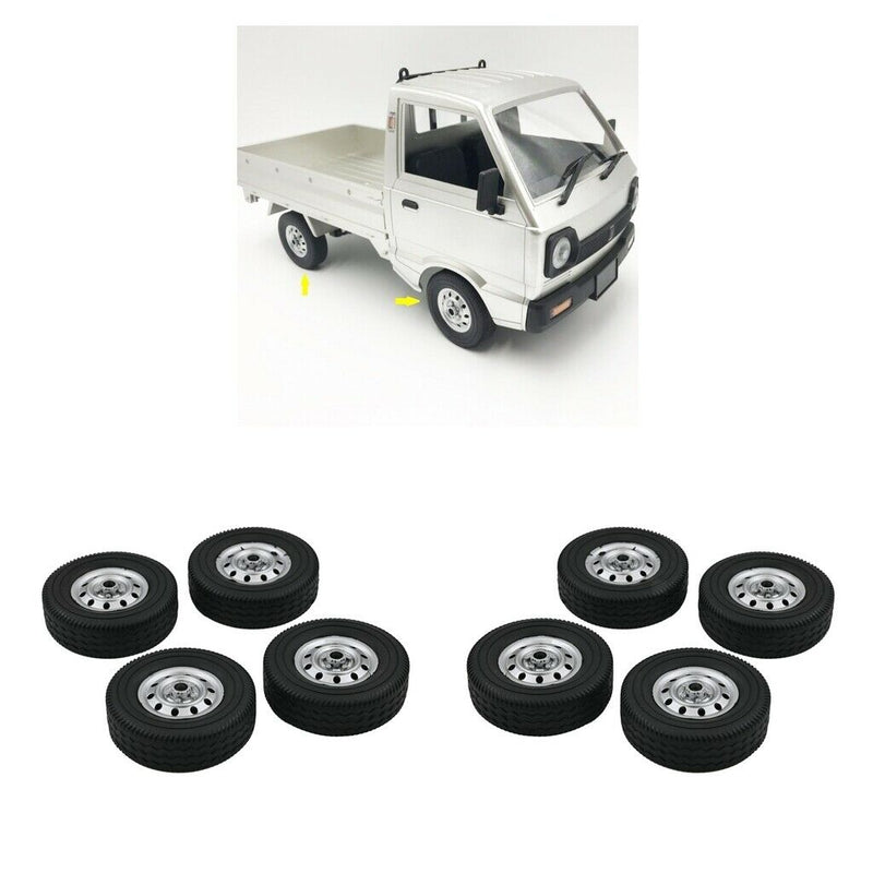 8pcs Simulation Upgrade Rubber Tires 2.2 Inch Wheel Rim for WPL D12 Car