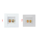2 Sockets (female) Loudspeaker Socket Wall Mounting Box Loudspeaker Connection