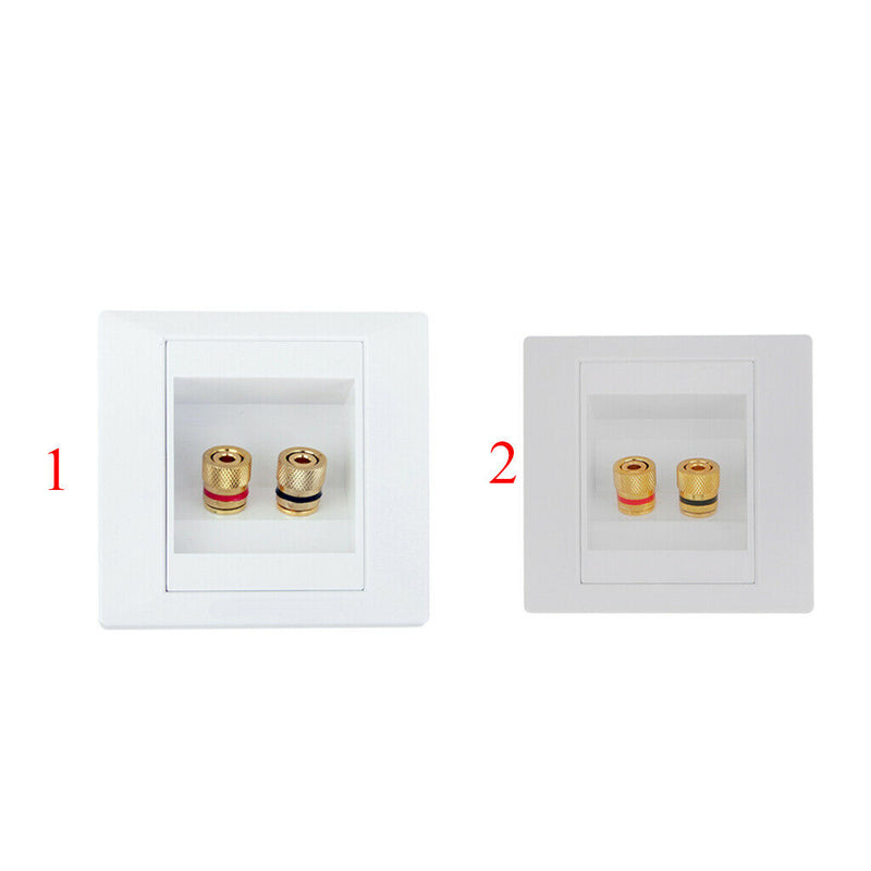 2 Sockets (female) Loudspeaker Socket Wall Mounting Box Loudspeaker Connection