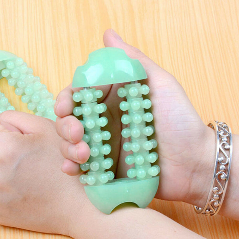 Hand Finger Massager Dual Roller Joint Relaxing Nail Plastic Massage Tool 3 Gw