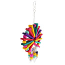 Pet Bird Parrot Excercise Training Toys - Wood Block Round Plate Beads