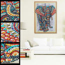 5D DIY Special Shaped Diamond Painting Elephant Embroidery Mosaic Craft Kit
