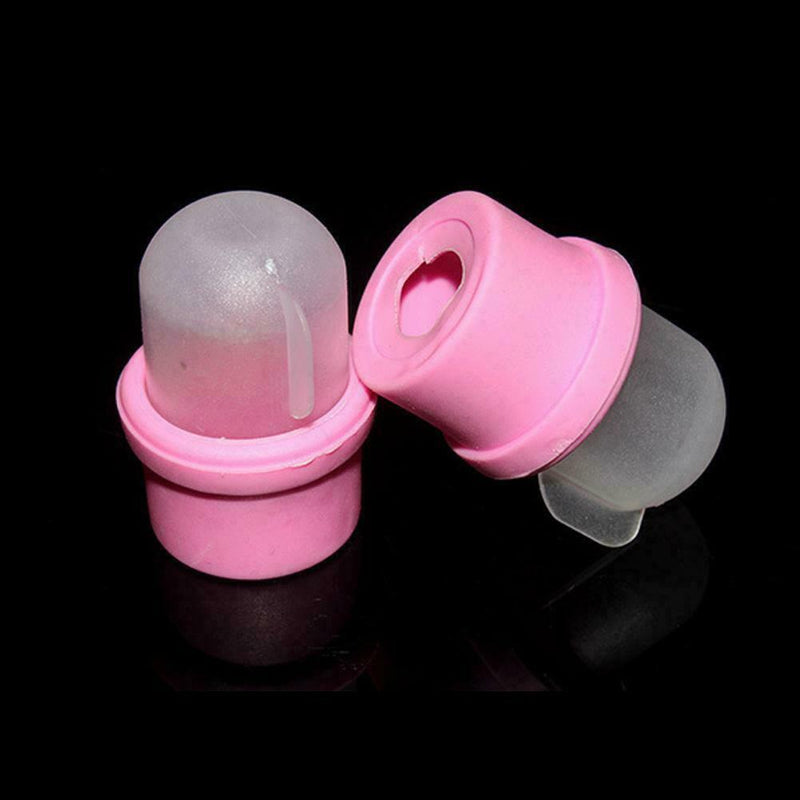 Wearable Nail Acrylic Soaker Kit Polish Remover Gel Cap Pink 10Pcs, Tip Rem X3A7
