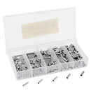 250Pcs/Set Single Barrel Crimping Sleeve Fishing Line Wire Leader Copper Tu