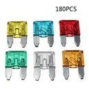 180X Mini Blade Fuses Zinc Alloy Auto Car Truck Fuse Set 5A 10A 15A 20A 25A 30A