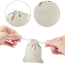 50pcs Drawstring Bag Cotton Linen Jewelry Candy Gift Pouch For Xmas Party Favor