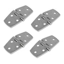 Qty(4 Pieces) Solid 316 Stainl Steel Boat Door Cabin Stamp Strap Hinge 76x38mm