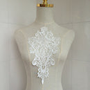 White Lace DIY Patch Badge Bag Embroidered Dress Applique Sew Iron on