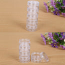 15Pc Stackable Beads Storage Box Pill Makeup  Organizer Case W/ Screw Lids