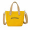 Letter Print Shoulder Satchel Handbags Canvas Women Crossbody Bags (Yellow) A
